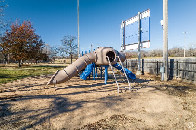 Kids can climb on the playground at Riverside Park in Halstead.