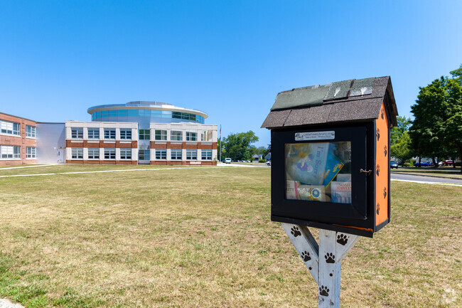 Grab a book on your way home at the Free Little Library at Thorne Middle School.
