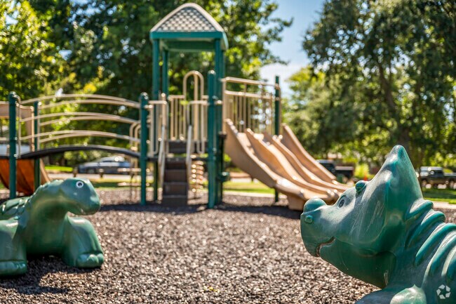 Your kids will love the dinosaur themed playground at Howe Edison’s Bohemian Park.