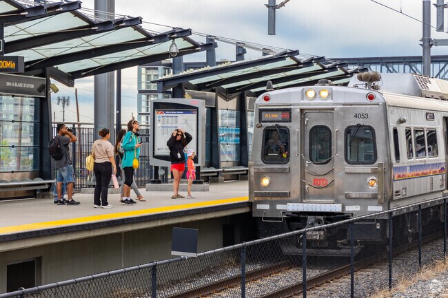 The Blake light rail station in River North connects you to Union Station to the airport.