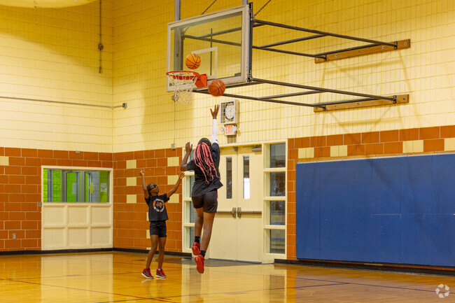 Students can find basketball camps and practice on the indoor court at Lacy Park in Dunbar.