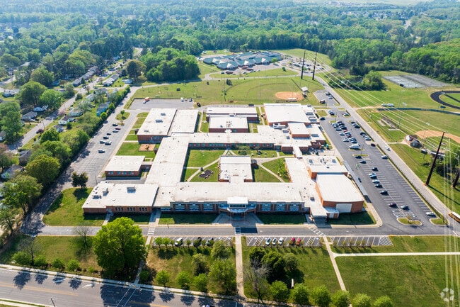 An aerial view of Hopewell High School.