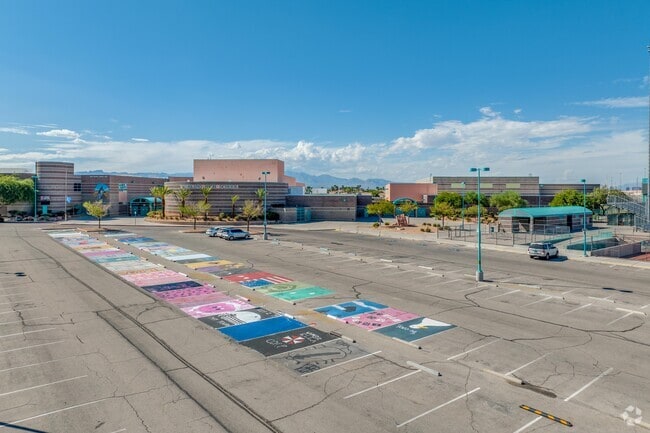 Silverado High School has ample amounts of parking for students and staff.