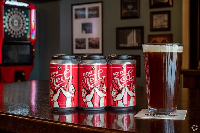 Vintage Brewing offers local craft beer.