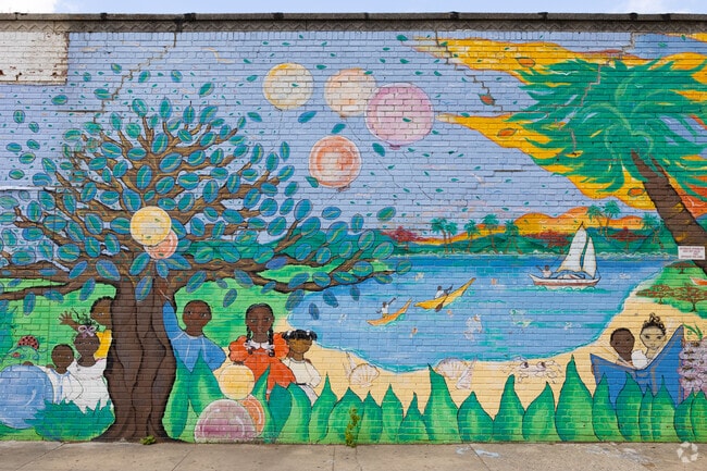 East Flatbush is a colorful neighborhood, with several murals celebrating its Caribbean ties.