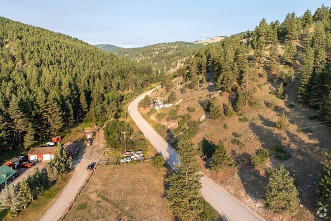 Houses built in the valley at the base of the hill in the Gulches area.