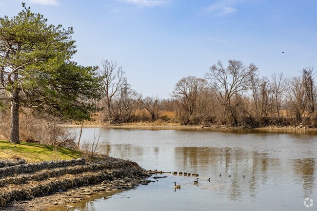 The natural habitat thrives along the Saginaw River at Wickes Park.