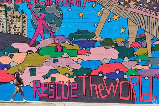 Connecticut Avenue Park features vibrant murals and street art throughout the community.