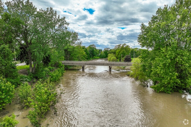 The Portage River that flows through the city of Woodville offers scenic views of the landscape.