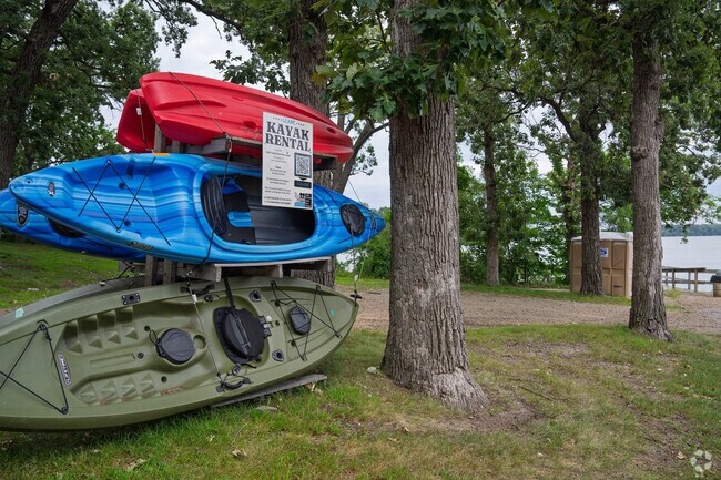 Kayaking on Lake Crystal provides peaceful water recreation where paddlers explore calm waters, enjoy scenic shoreline views, and access the lake through convenient public boat launches.