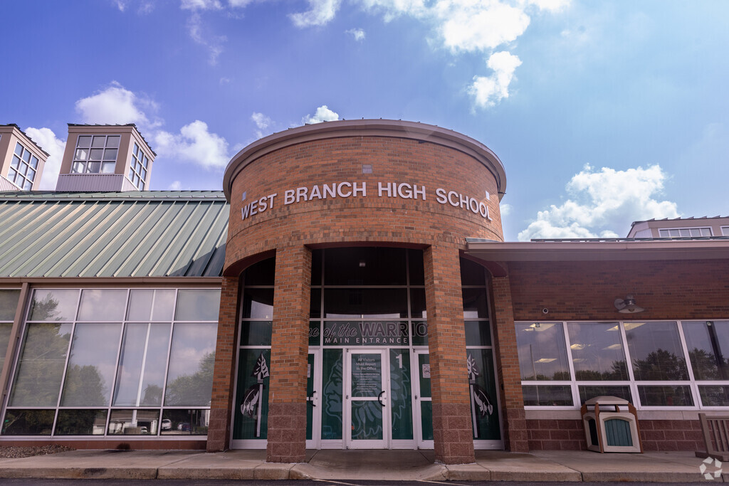West Branch High School building in Mahoning County.