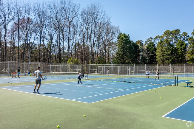 Many residents enjoy the many tennis courts at Park Road Park near Barclay Downs.