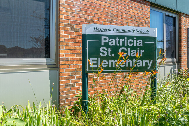 Patricia St. Clair Elementary School is located in Hesperia, Michigan.