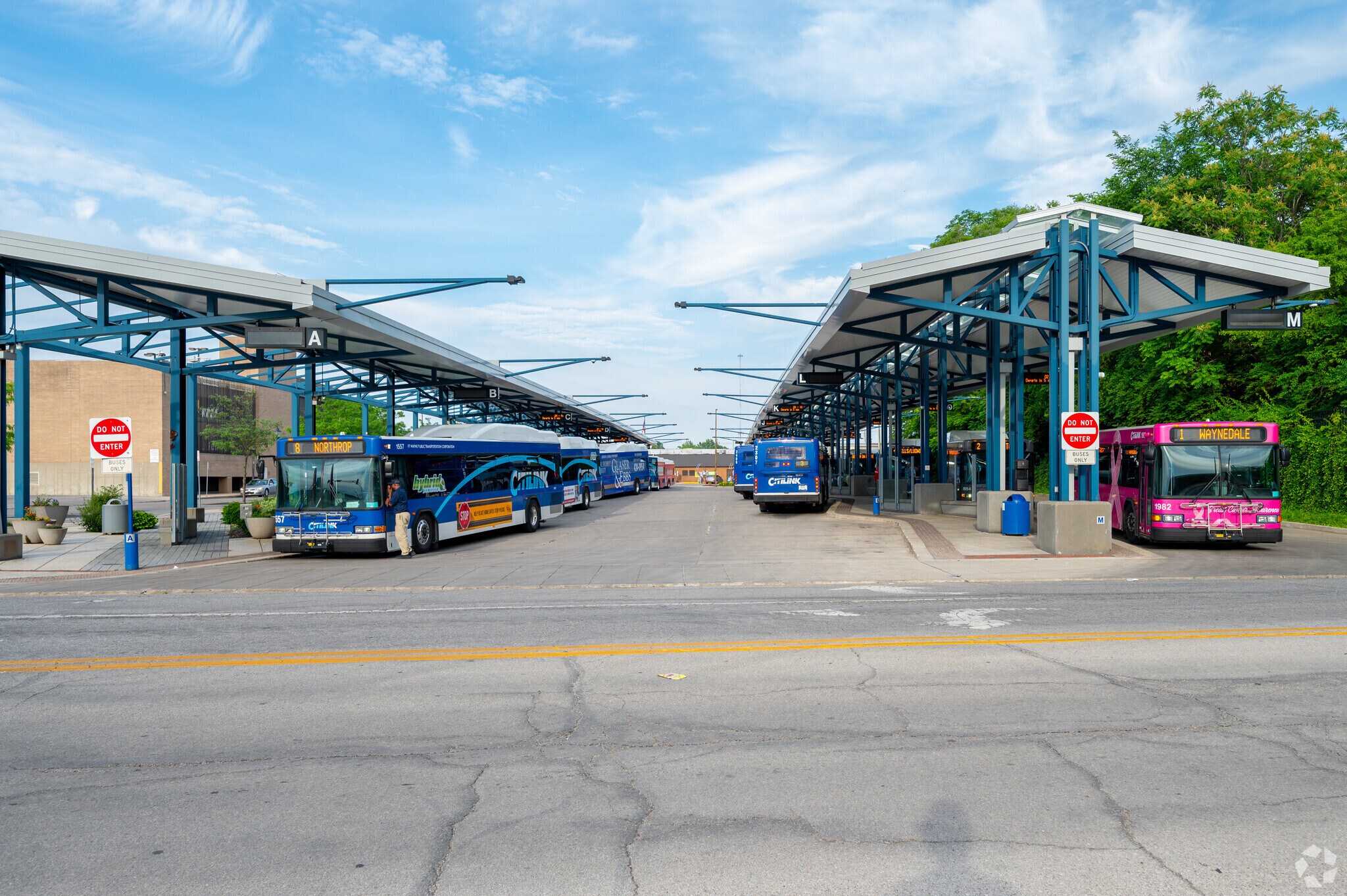 Fort Wayne's Citilink bus system services the Five Points area.