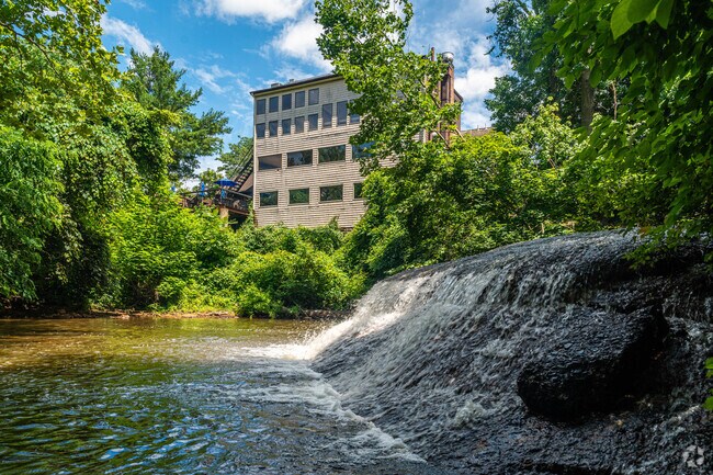 Have a picnic or just enjoy the view at the waterfall in Tinton Falls.