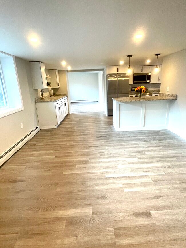 Front Entrance, Kitchen, Living Room