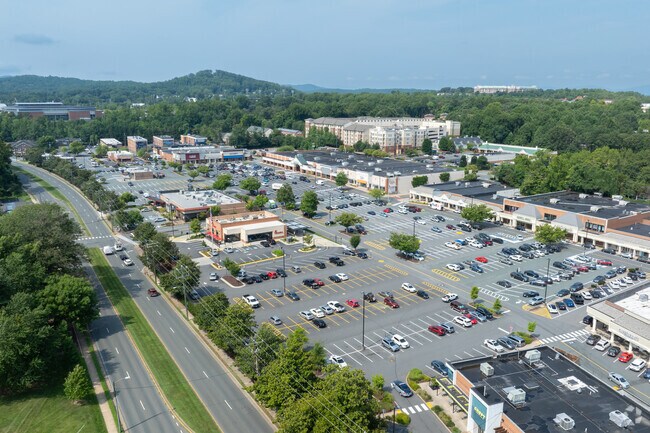 Barracks Road has its shopping center as the hero of the neighborhood.