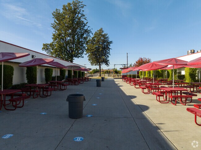 School lunch benches