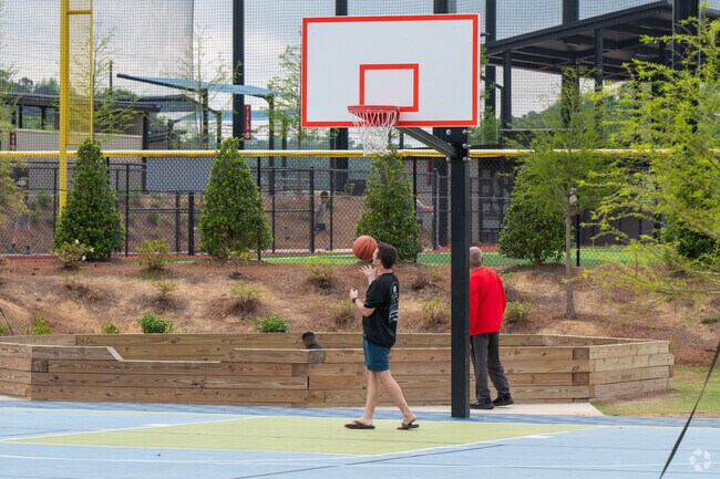 Locals enjoy the basketball court's in Gardendale Alabama.