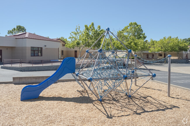 The Vencil Brown Elementary School has a playground for its students to use during recess.