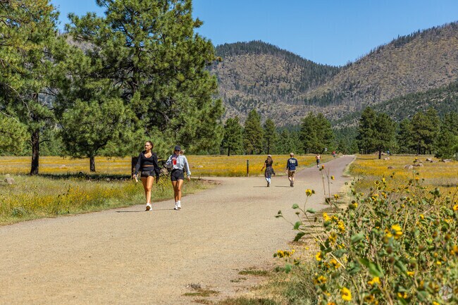 The trails around Buffalo Park are popular with walkers and bikers to enjoy the scenic views.