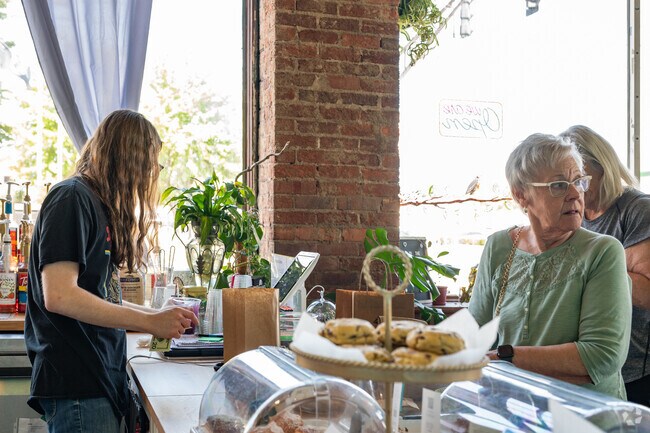 Collett Park residents start their day with a coffee and pastry from The Magpies' Nest.