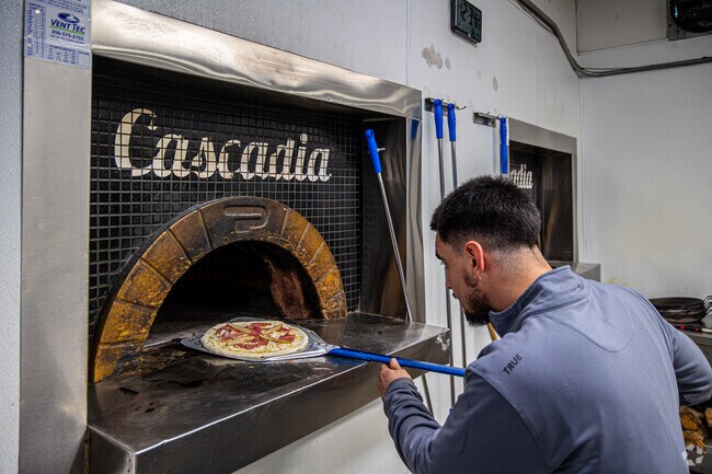 Cascadia Pizza in Atkinson makes delicious pies freshly made by hand.