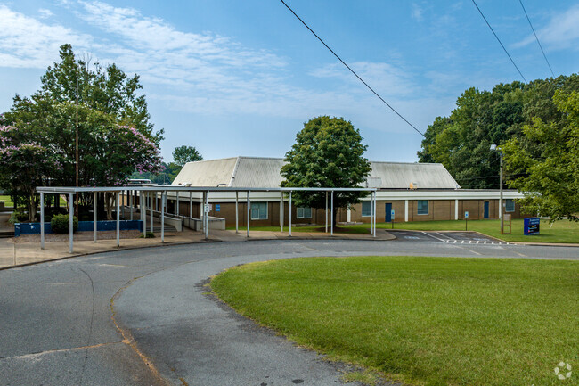 Albemarle Middle School building in Charlotte, NC.
