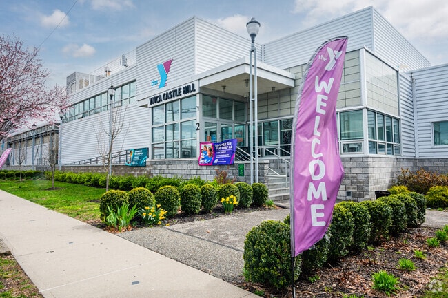 Bronx YMCA is located on the southern bank of Castle Hill.