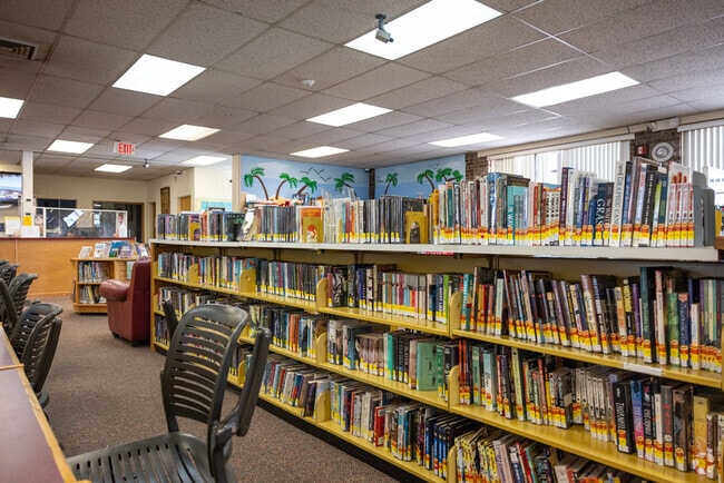Dunellen Public Library is a community hub located adjacent to Dunellen's train station.
