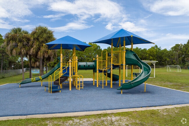 North River Shores Felix Williams Elementary School offers a child themed playground.