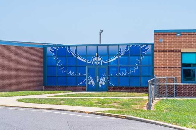 The hawk is the mascot for Hopewell Crest School.