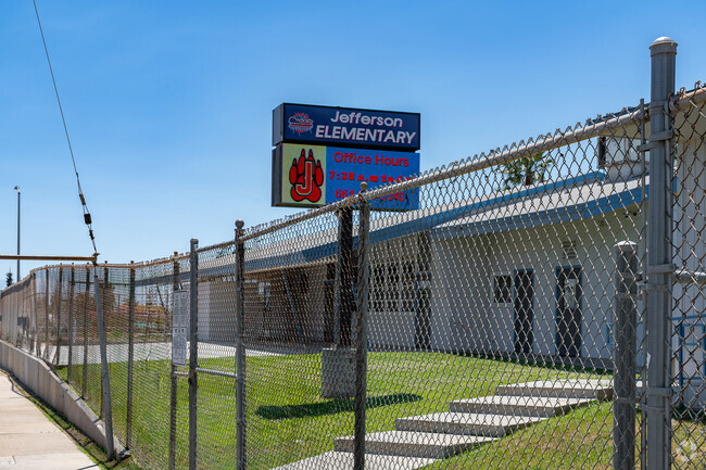 The sign at Jefferson Elementary School keeps students and parents current with events.