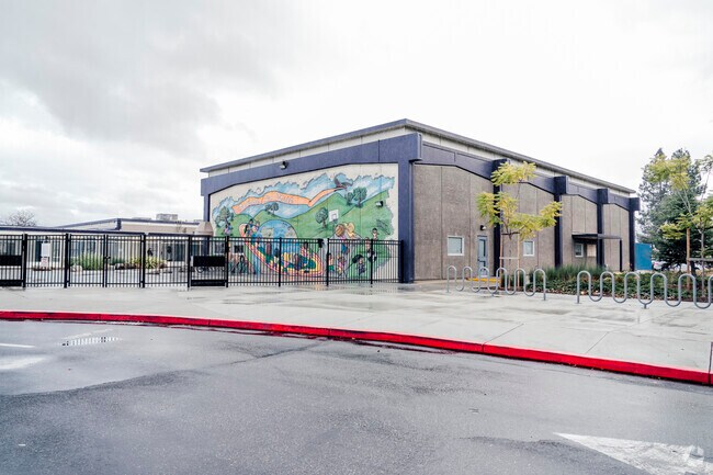 The front building of Anthony Spangler Elementary School in Milpitas, California.