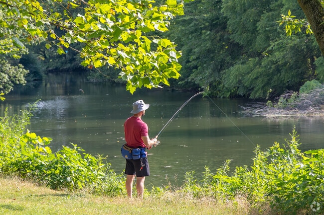 Flory Park features a pond for fishing for Fertility residents.