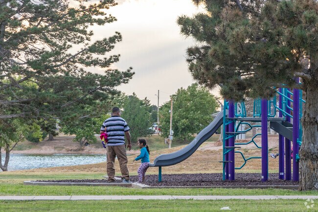 A father ad a daughter enjoy the day at a park in Mauldin.