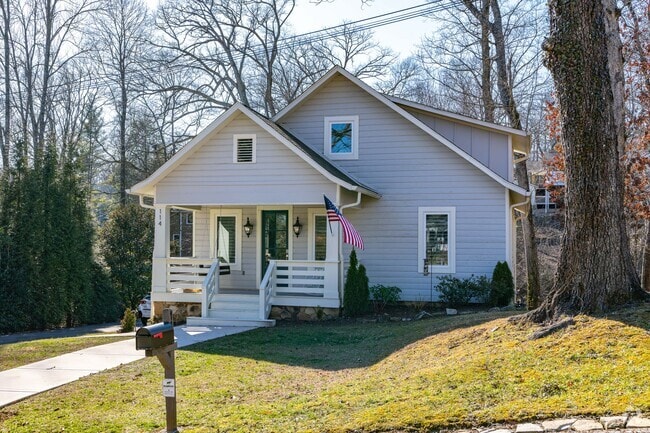 Charming bungalows nestle between mature trees in Lookout Mountain.