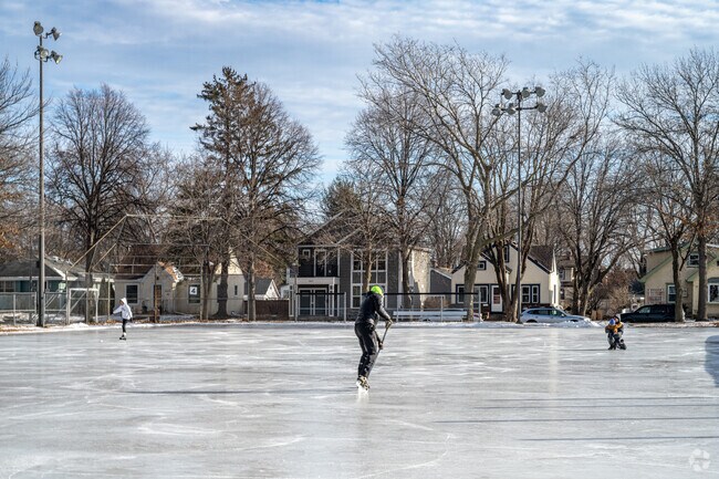 Hiawatha residents head to Hiawatha School Park when the temp drops for some ice skating.