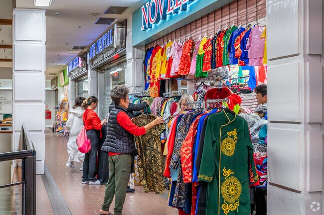 Traditional fashion is easy to find at Asian Garden Mall, a favorite for Star View locals.