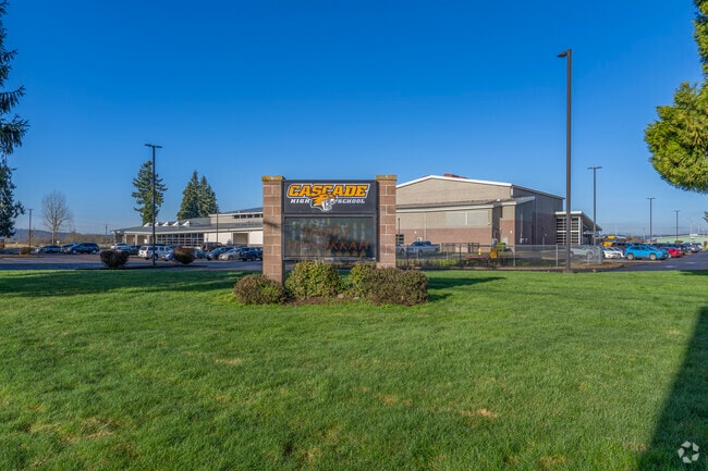 Lush campus of Cascade High School.