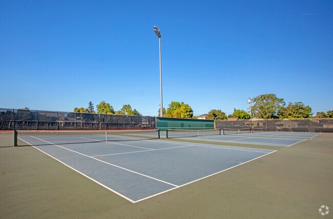 Tennis courts at Abraham Lincoln High.