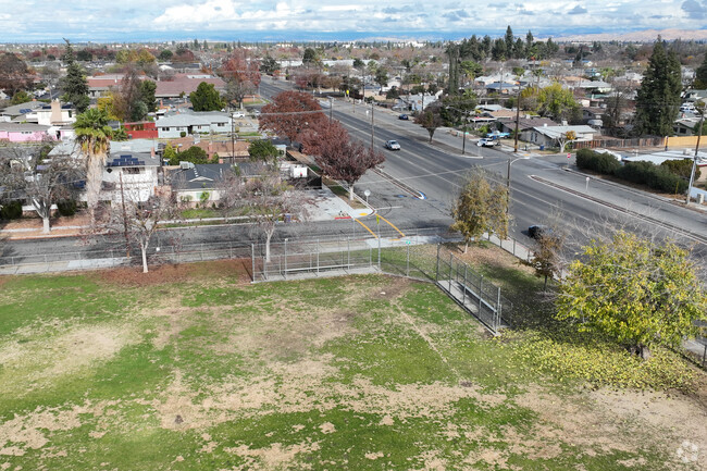 The baseball field at Manchester Gate Elementary School in Fresno.