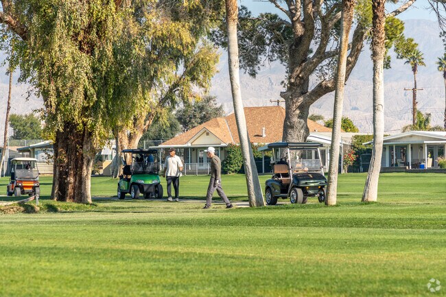 Residents of Tri Palm Estates in Thousand Palms indulge in their favorite activity - golf.