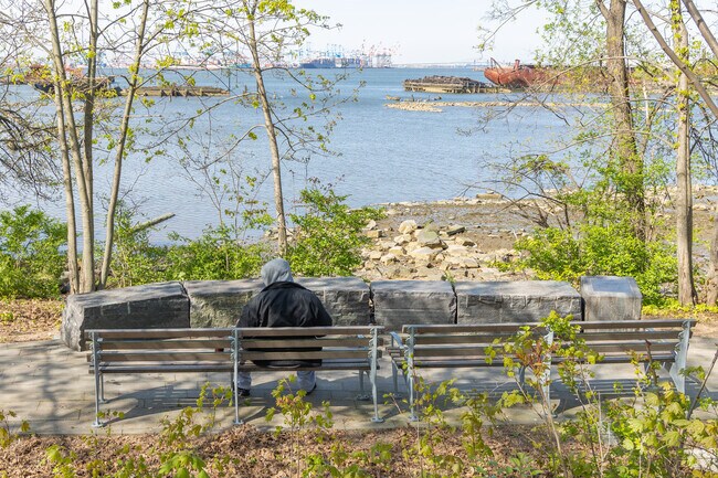 Richmond Terrace Park offers residents a relaxing view of the waterfront.