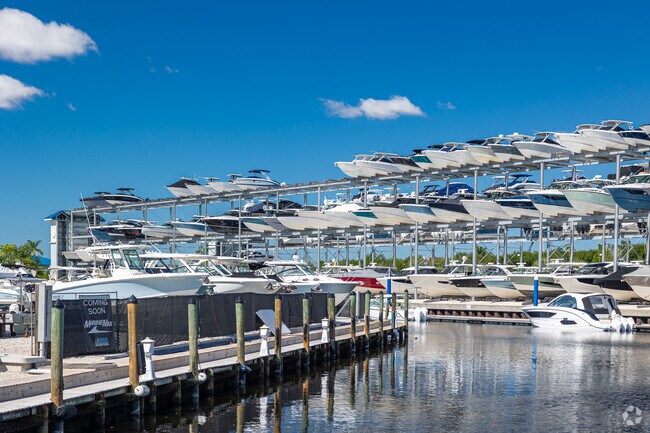 Freedom Boat Club is a private mooring and storage facility for Cypress Lake boaters.
