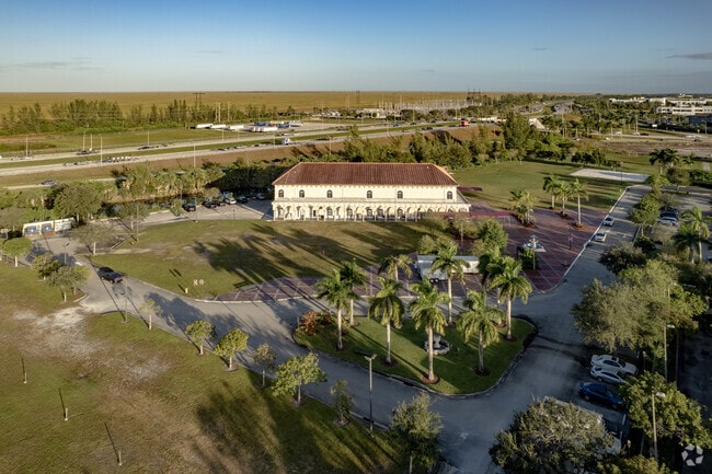A look down at the large campus of Salah Tawfik Elementary and Middle School in Sunrise, FL.