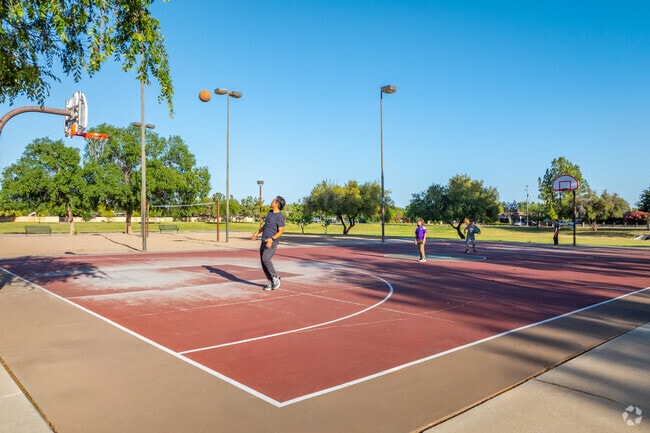 Residents can experience the joy of outdoor play and leisure activities at Sunburst Paradise Park in Phoenix.