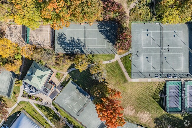 The Tennis Courts in Mount Lebanon Park is where locals enjoy athletics.