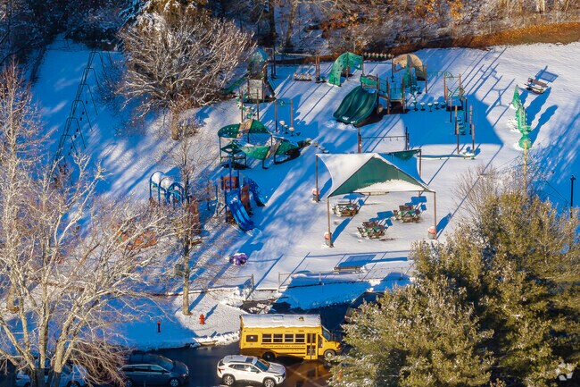 The playground at Assawompset Elementary School in Lakeville, MA.