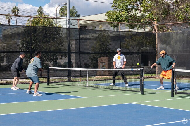 Join a pickleball game at Allendale Park, a popular park for pickle ball.